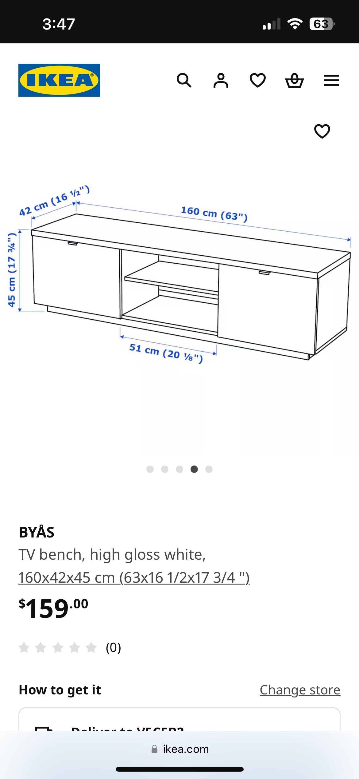 White TV Stand - photo 4