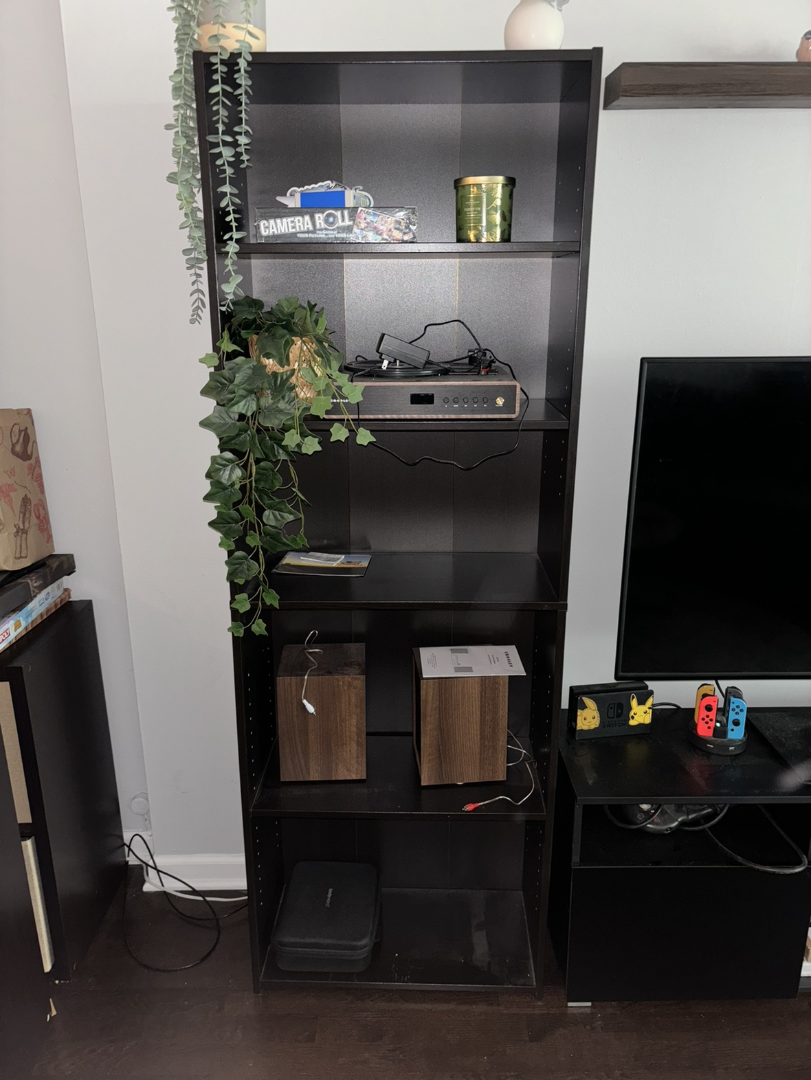 Basic Dark Wood Book Shelf