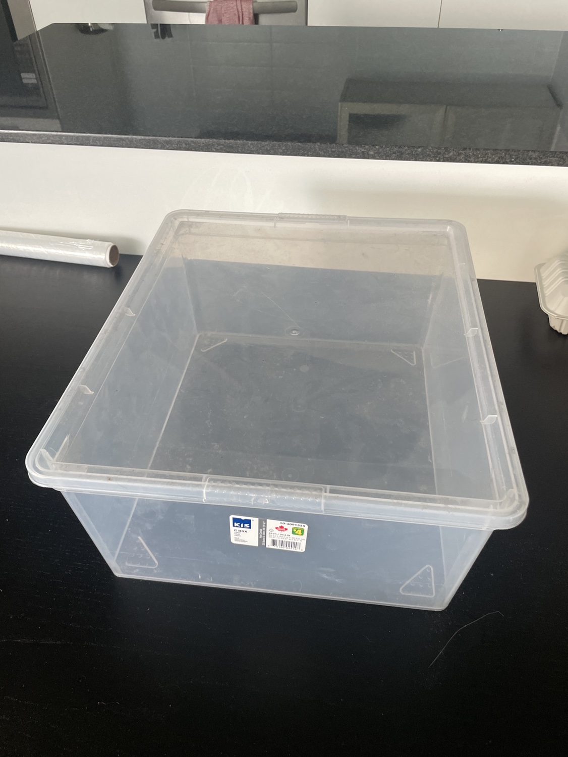 Clear Plastic Storage Bin with Lid thumbnail