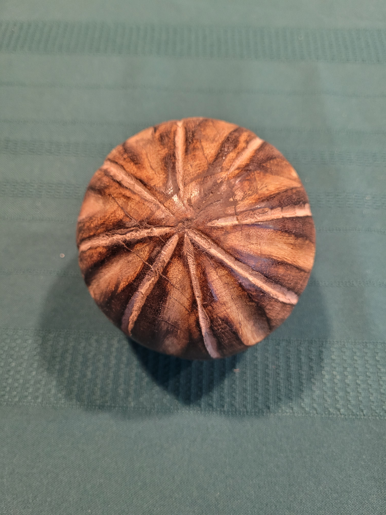 Carved Wooden Ball - photo 3