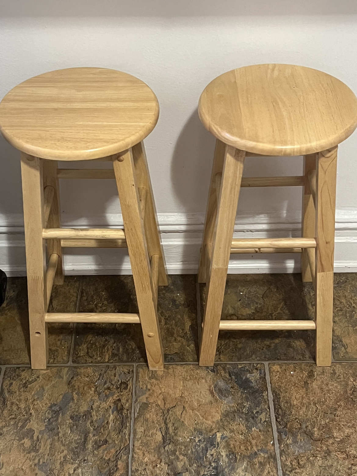 Set of 2 Wooden Bar Stools $20