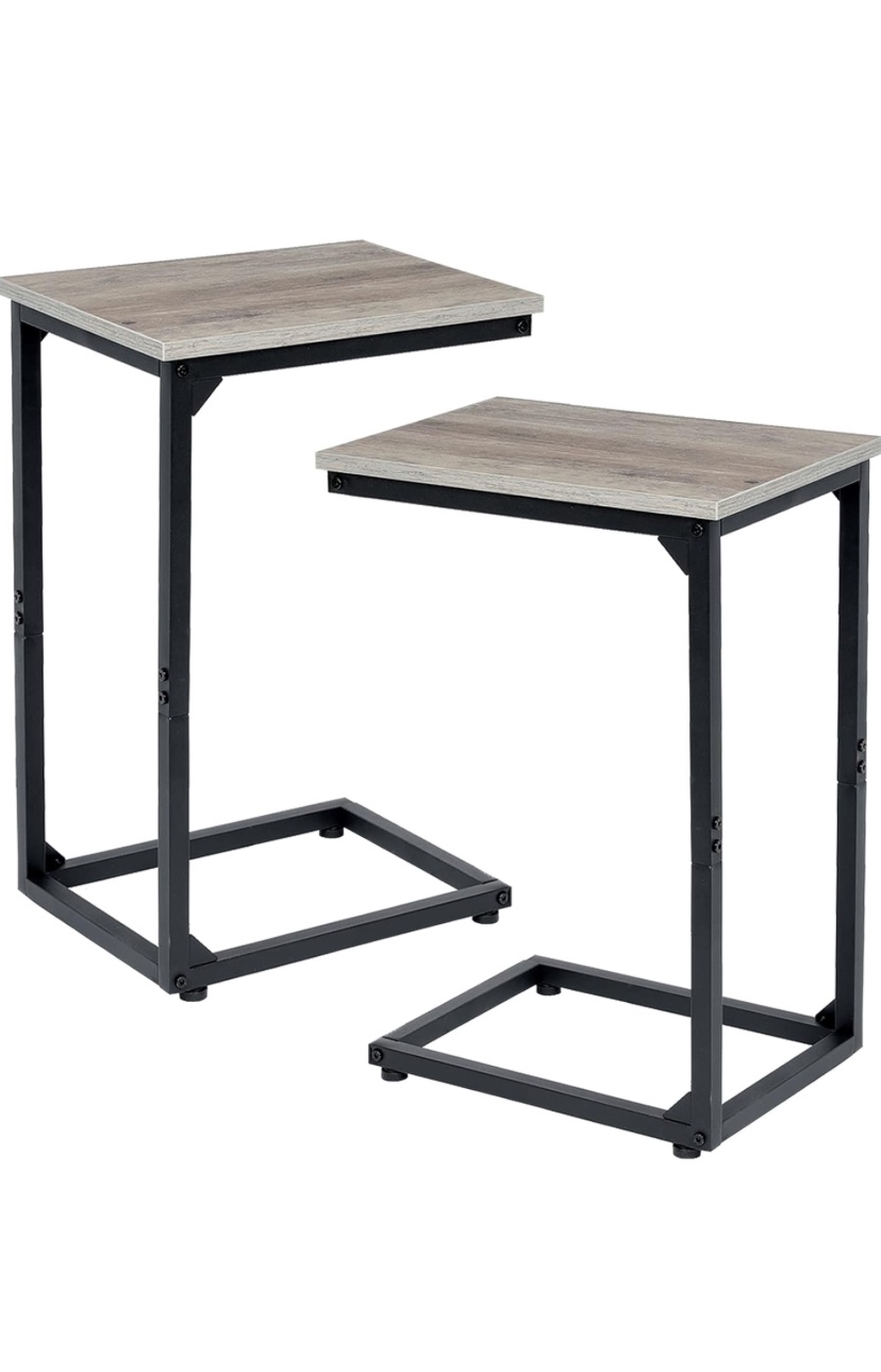 AMHANCIBLE C Shaped End Table Set of 2