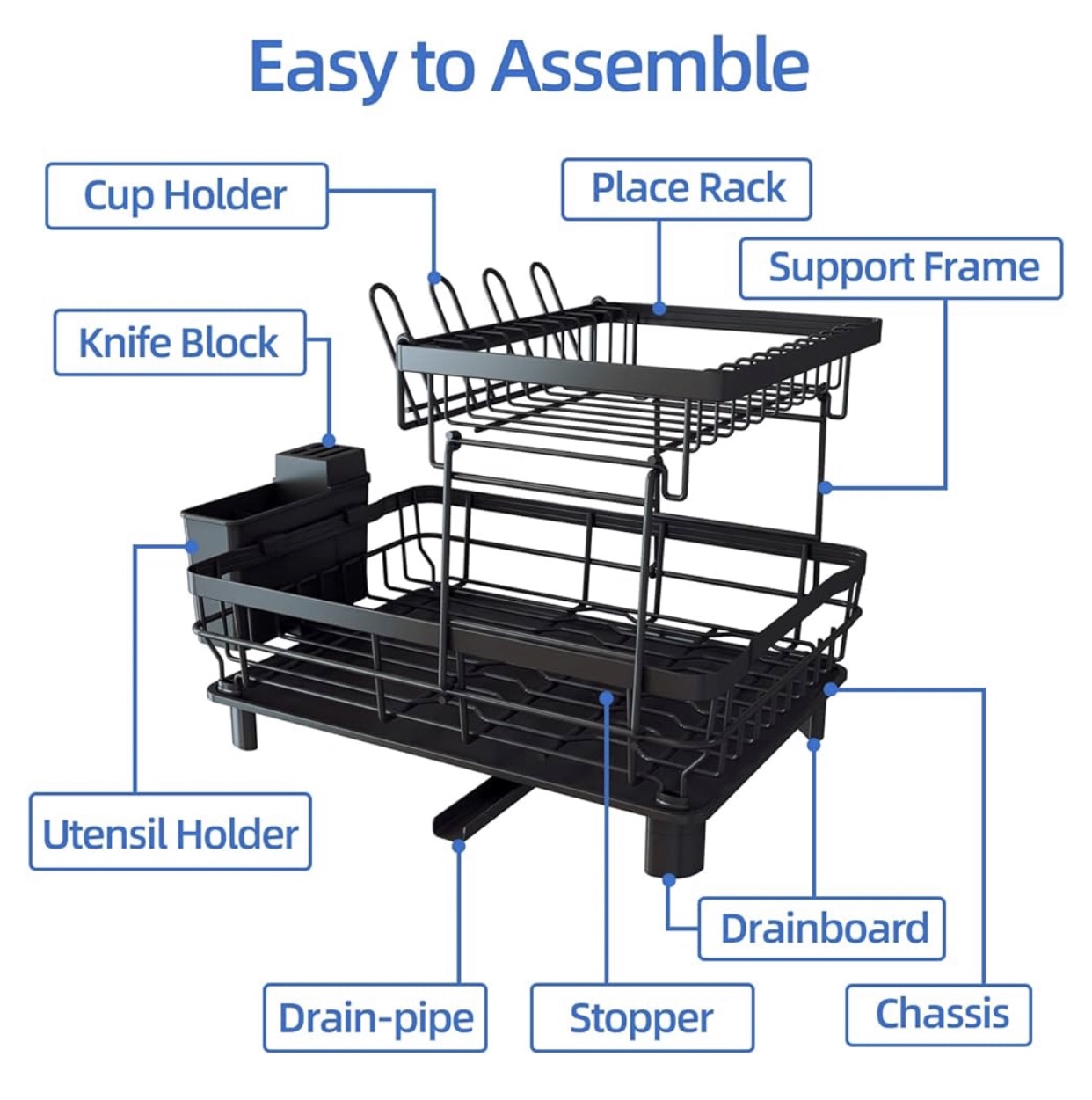 Dish drying rack