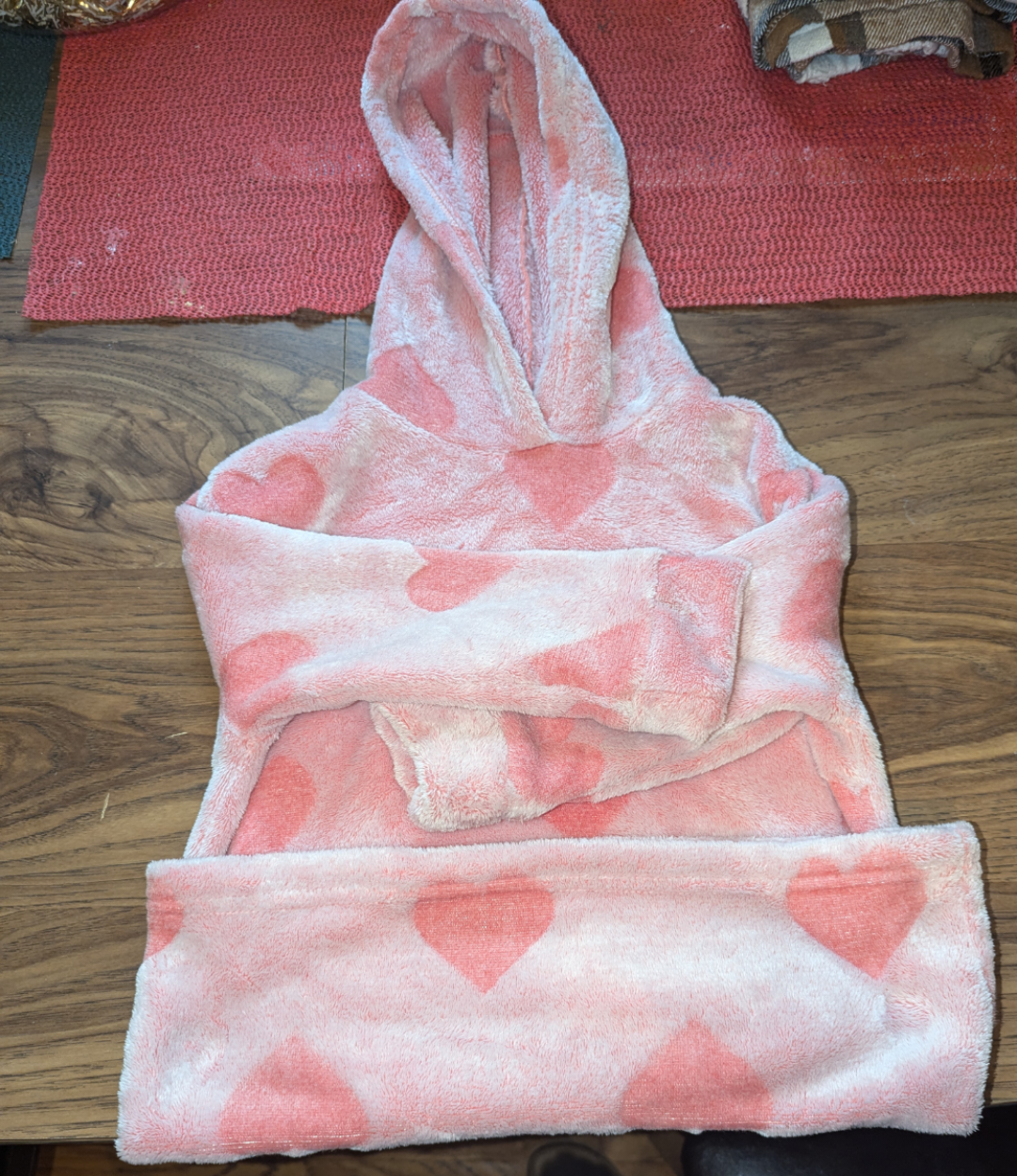 Pink Heart Hooded Sweater