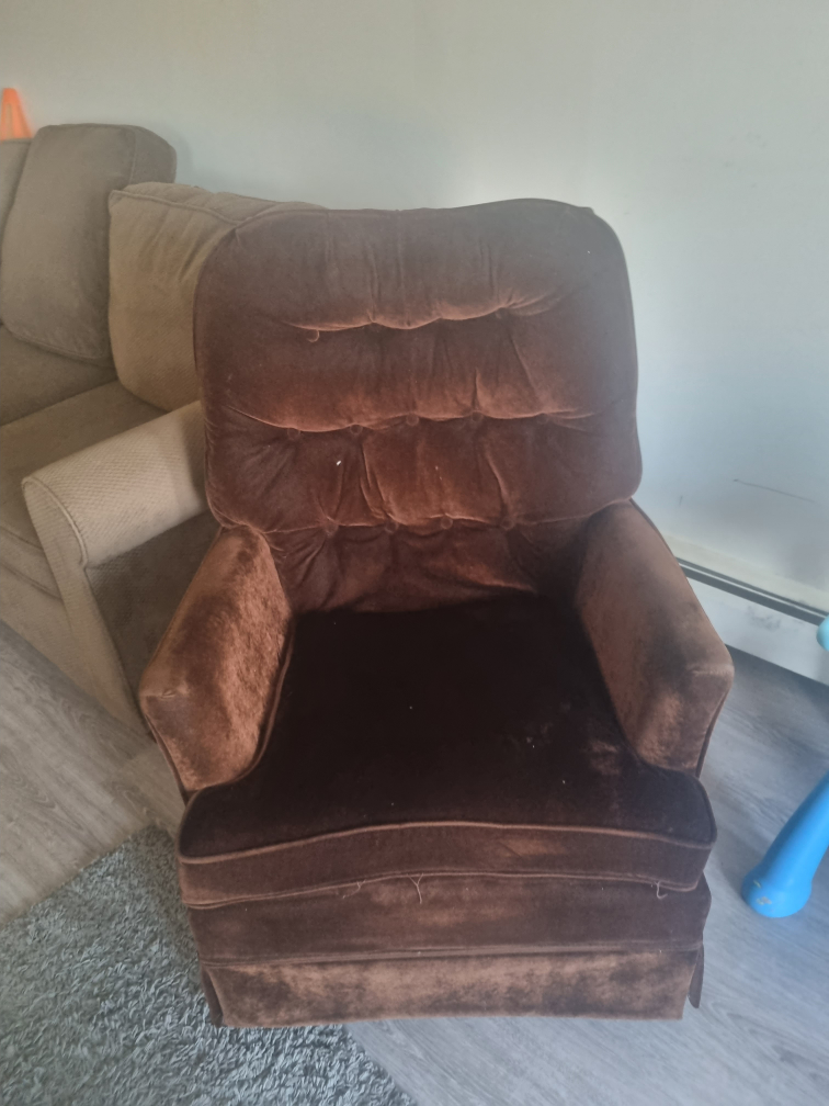 Comfortable Brown rocking sofa chair