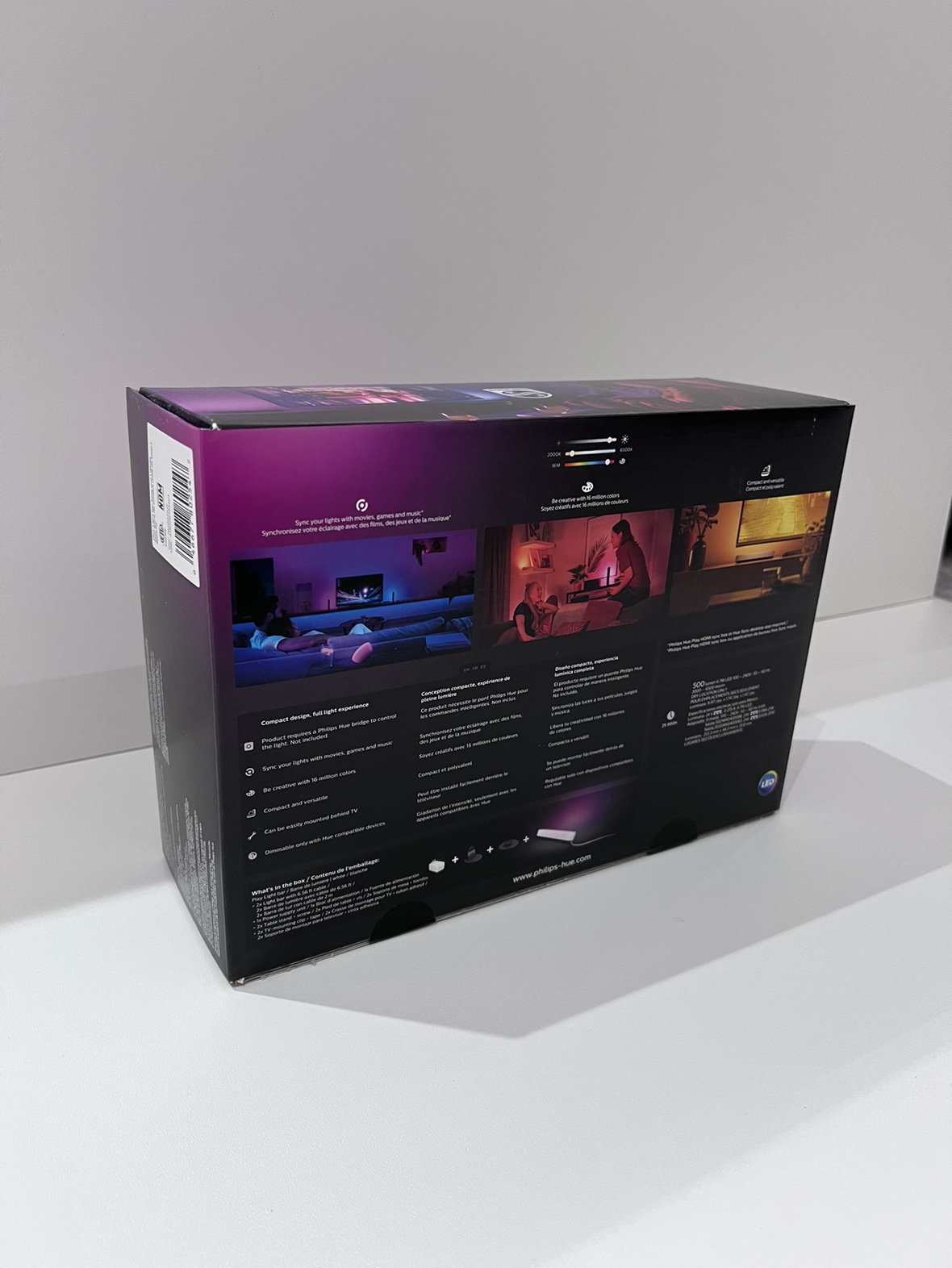 Philips Hue Play Bars Double Pack, white, brand new sealed - photo 2