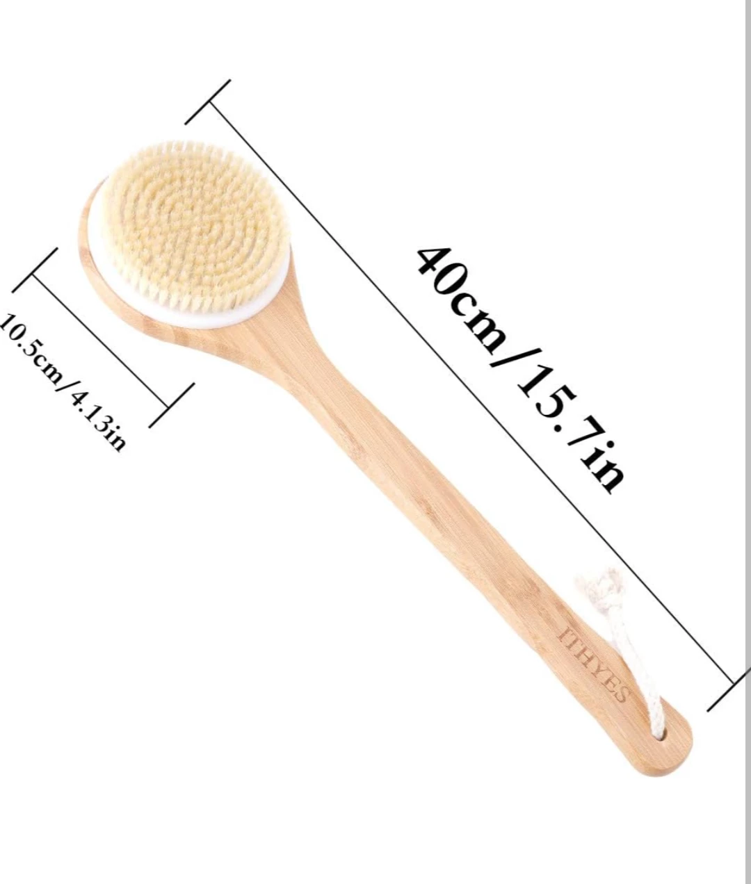 NEW!   Long Handle Bamboo Body Brush image indicator(2)