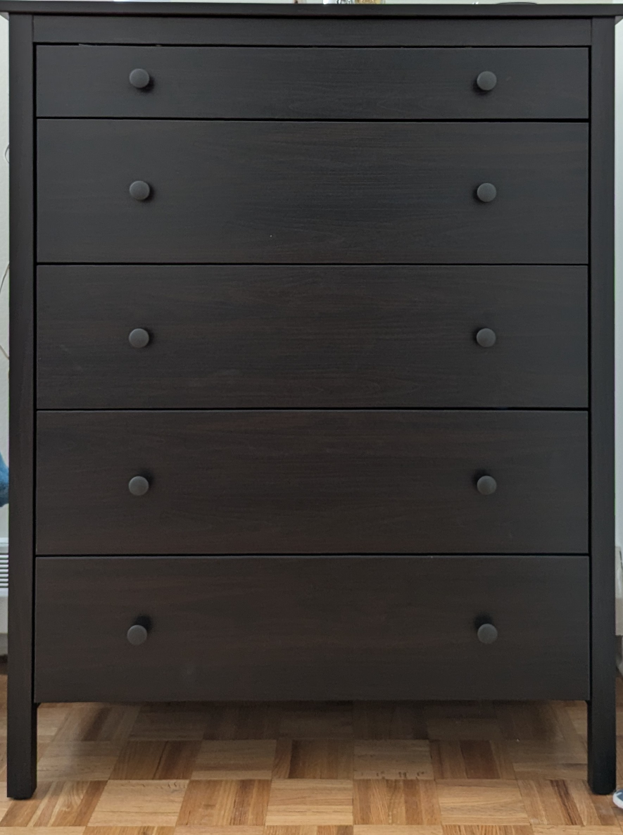 IKEA MALM Black 5-Drawer Dresser