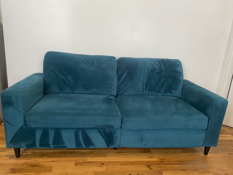 Velvet, Teal Sofa