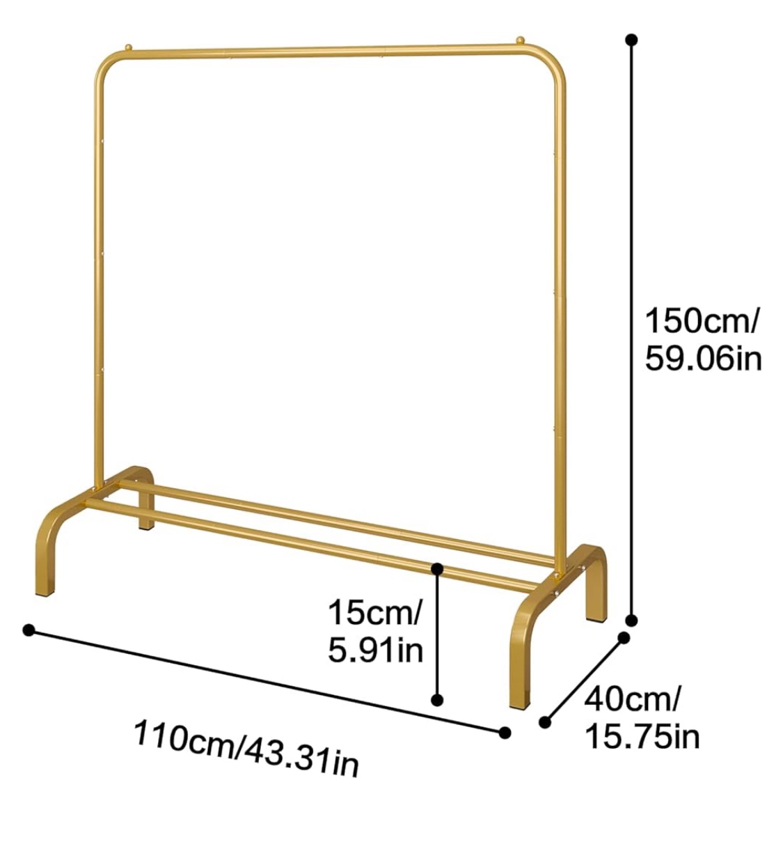 Gold Clothing Rack thumbnail