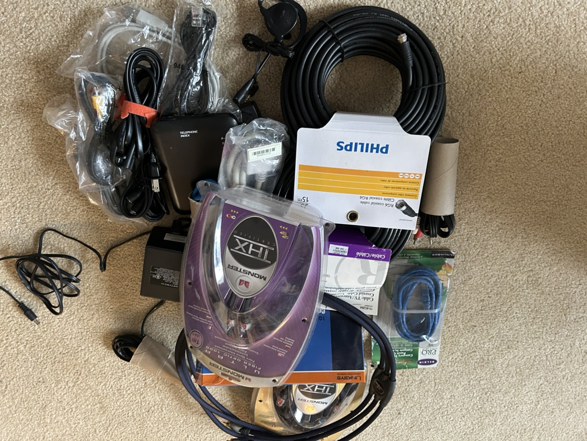 Assortment of Audio and Video Cables - photo 2
