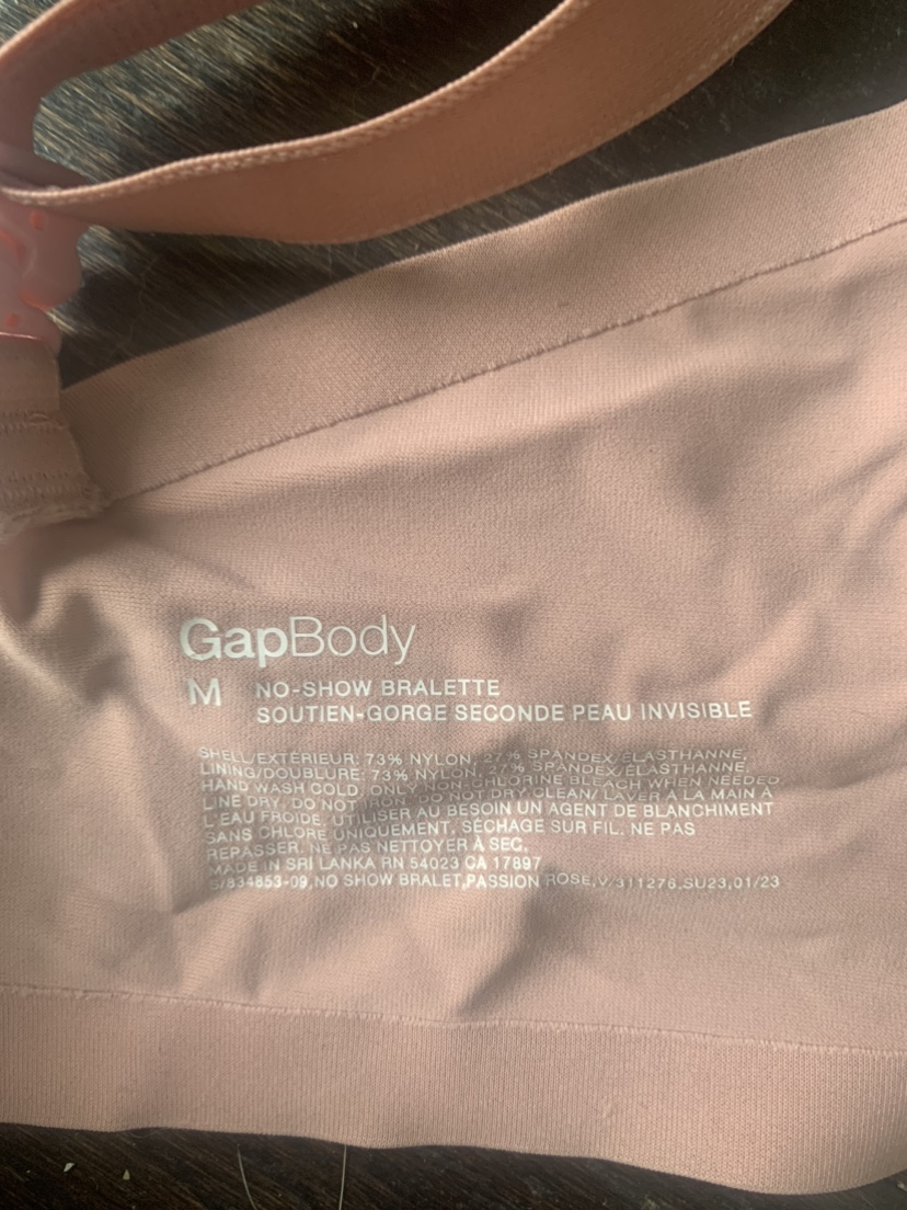 Gap Body No Show Bralette in passion rose pink size M image indicator(5)