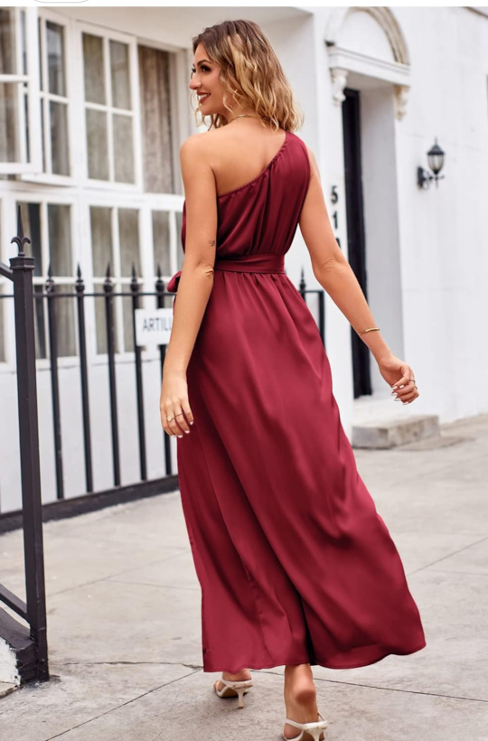 beautiful one shoulder dress - photo 4
