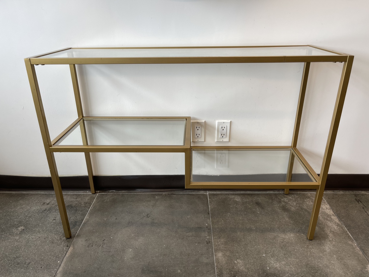 Gold Glass Console Table - photo 2