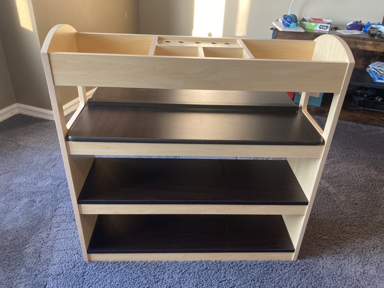 Kids Art Table With Storage and Two Stools - photo 5