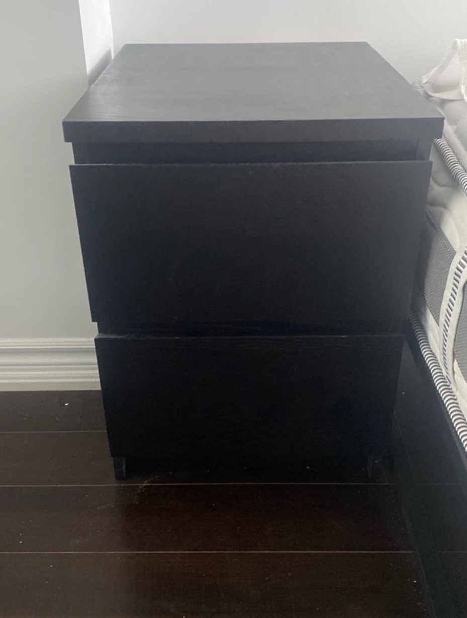Black Nightstand Malm thumbnail