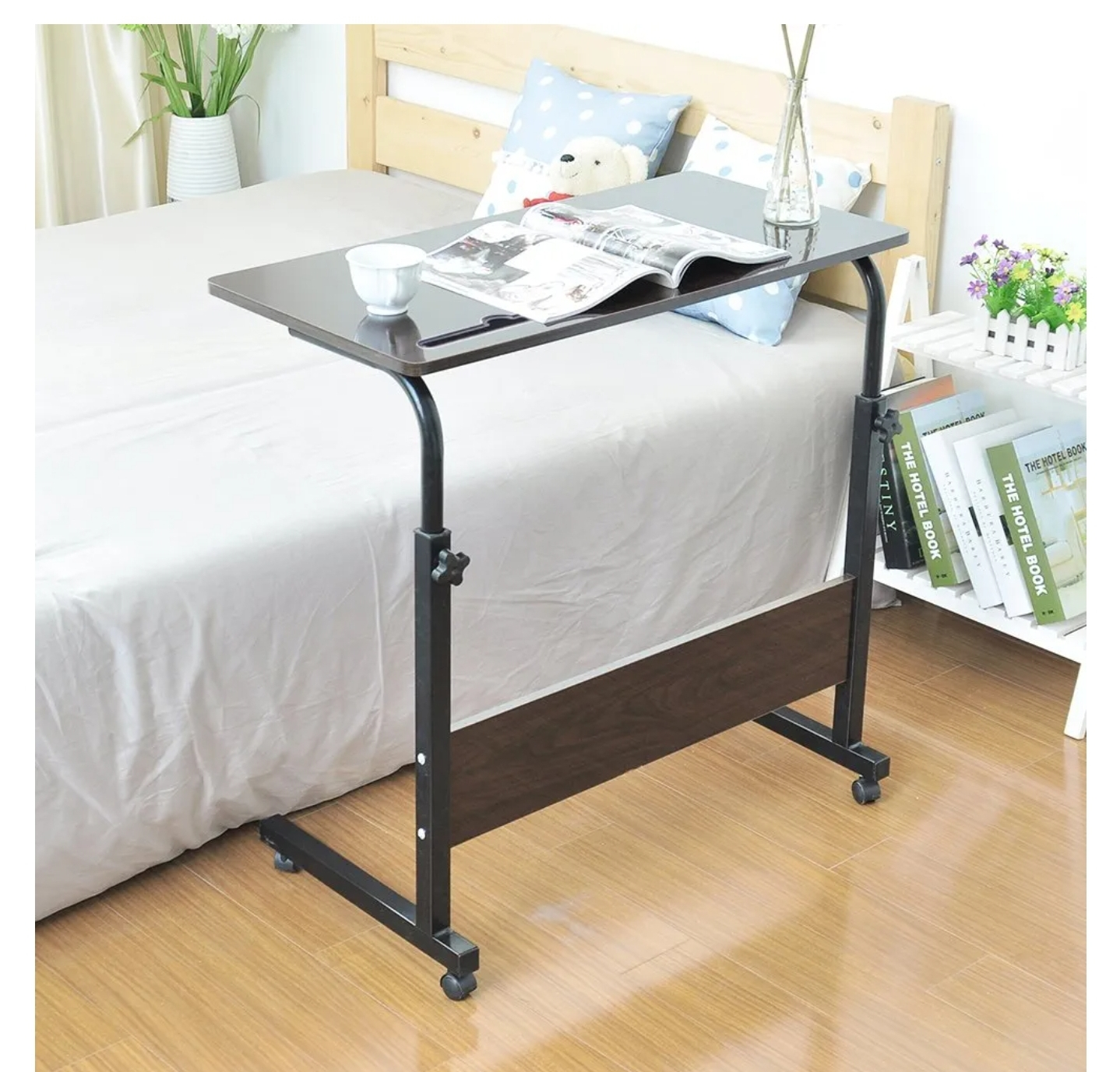 Adjustable Laptop Table with Wheels or Mobile Side Table - photo 2