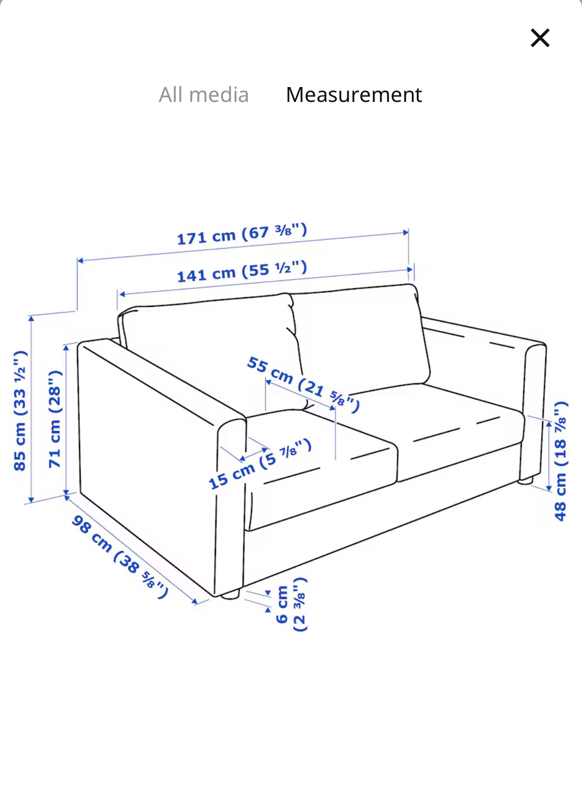 Ikea Love Seat Sofa image indicator(2)