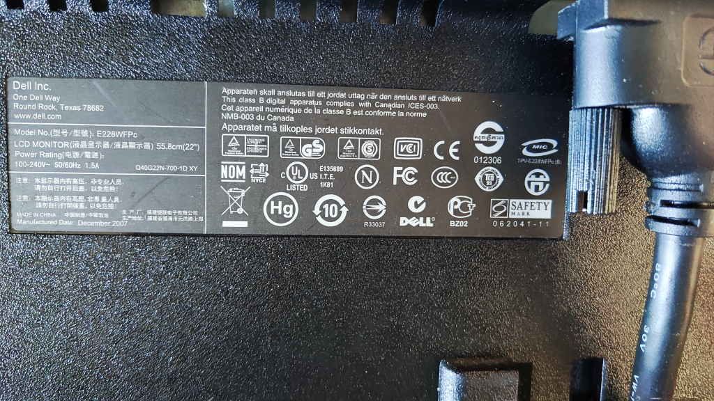 A Dell 22 inch LCD computer display. - photo 3
