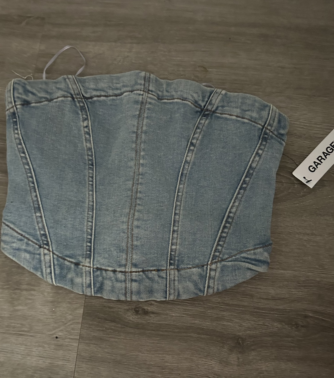 Jean cropped top