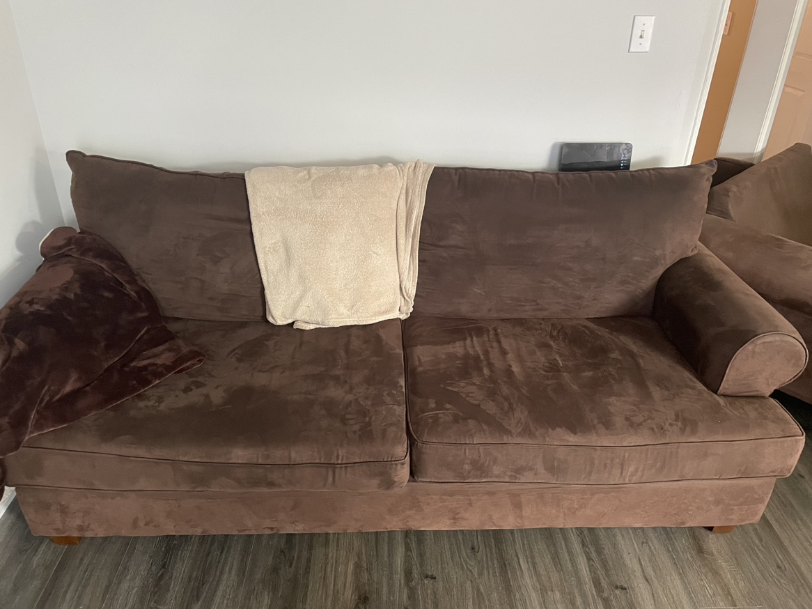 Chocolate brown sofa only - photo 2