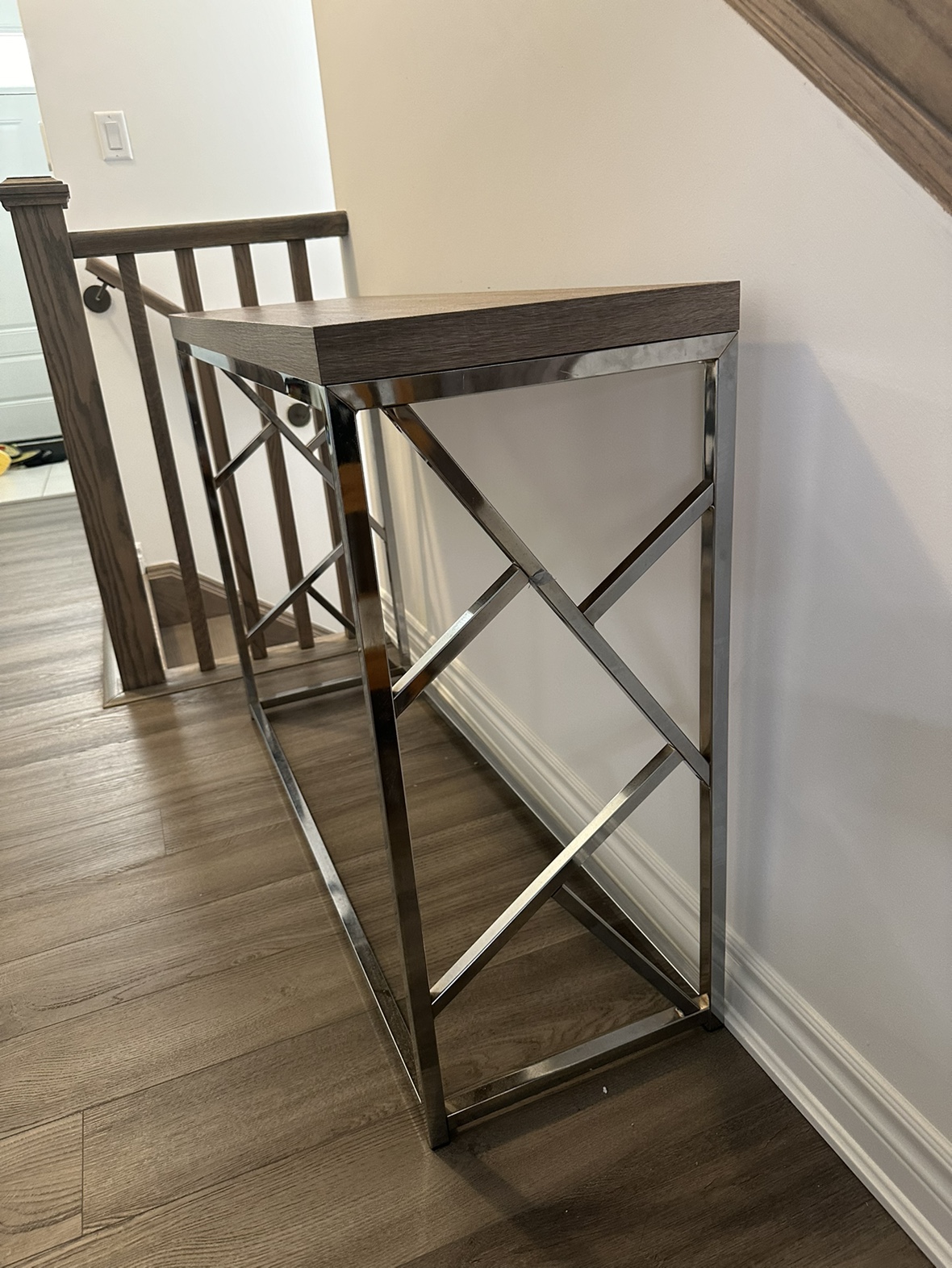 Console Table with Chrome Legs - photo 2