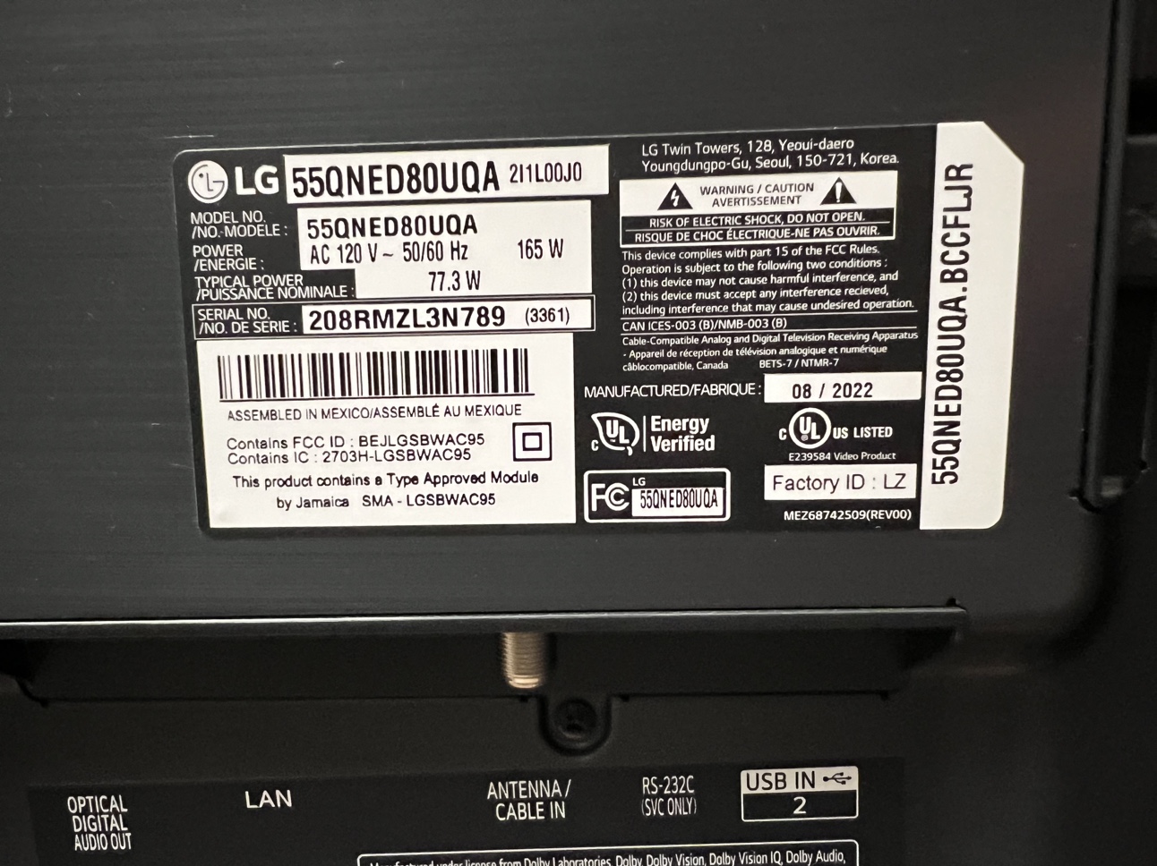 LG 55" 4K Smart QLED TV - photo 2