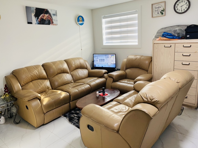 Leather Recliner Sofa Set - photo 4