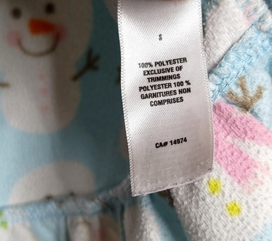 Carter's Fleece Nightgown w Snowman Print Girls Size Small image indicator(2)