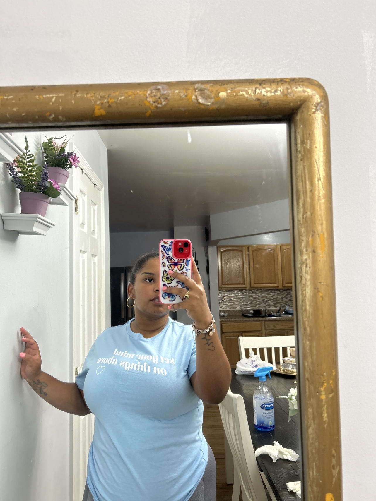 Large gold mirror - photo 2