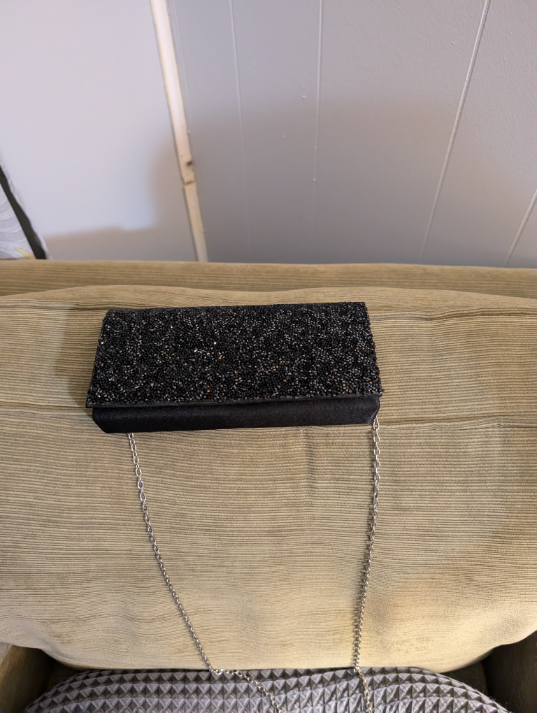 Black Rhinestone Clutch