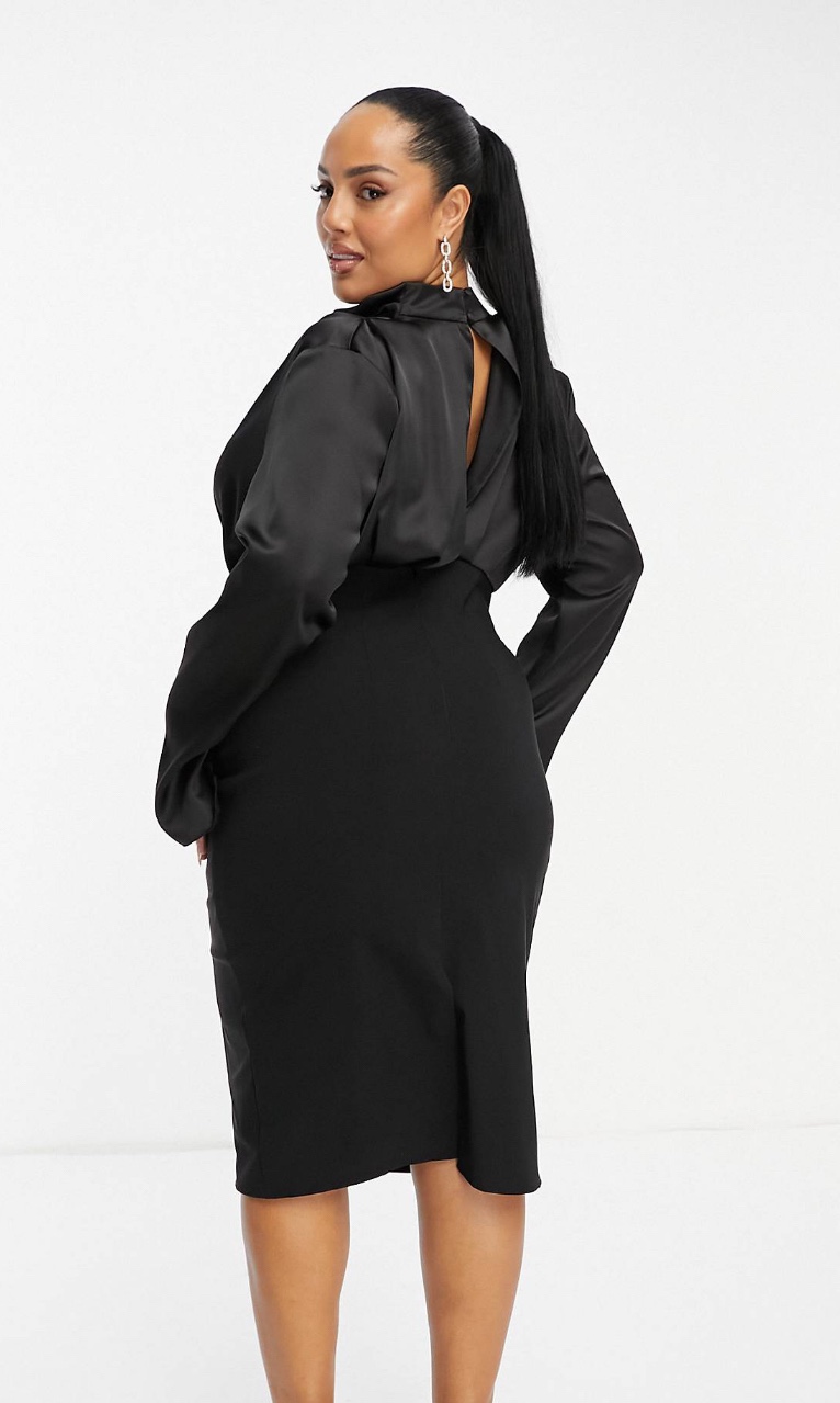 Black Satin Dress - photo 2