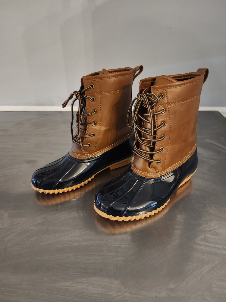 Size 8- Women's Lace Up Duck Rain Boots thumbnail