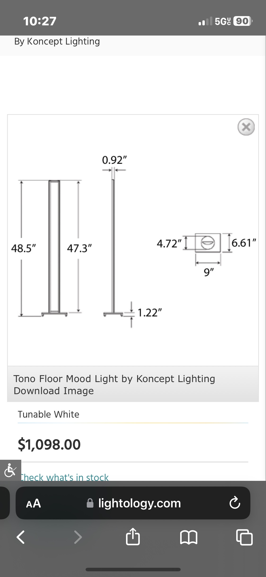 Tono Floor Lamp Koncept Mood Light image indicator(3)