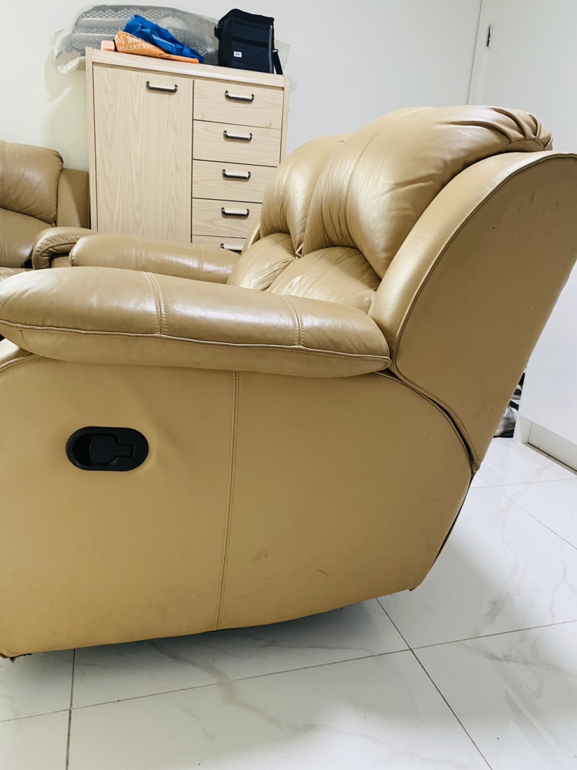 Leather Recliner Sofa Set - photo 5