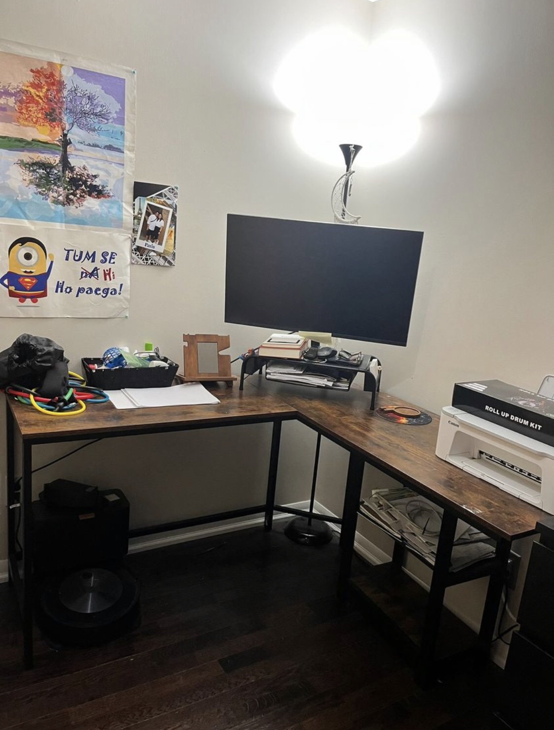 L-Shaped Desk with Shelves