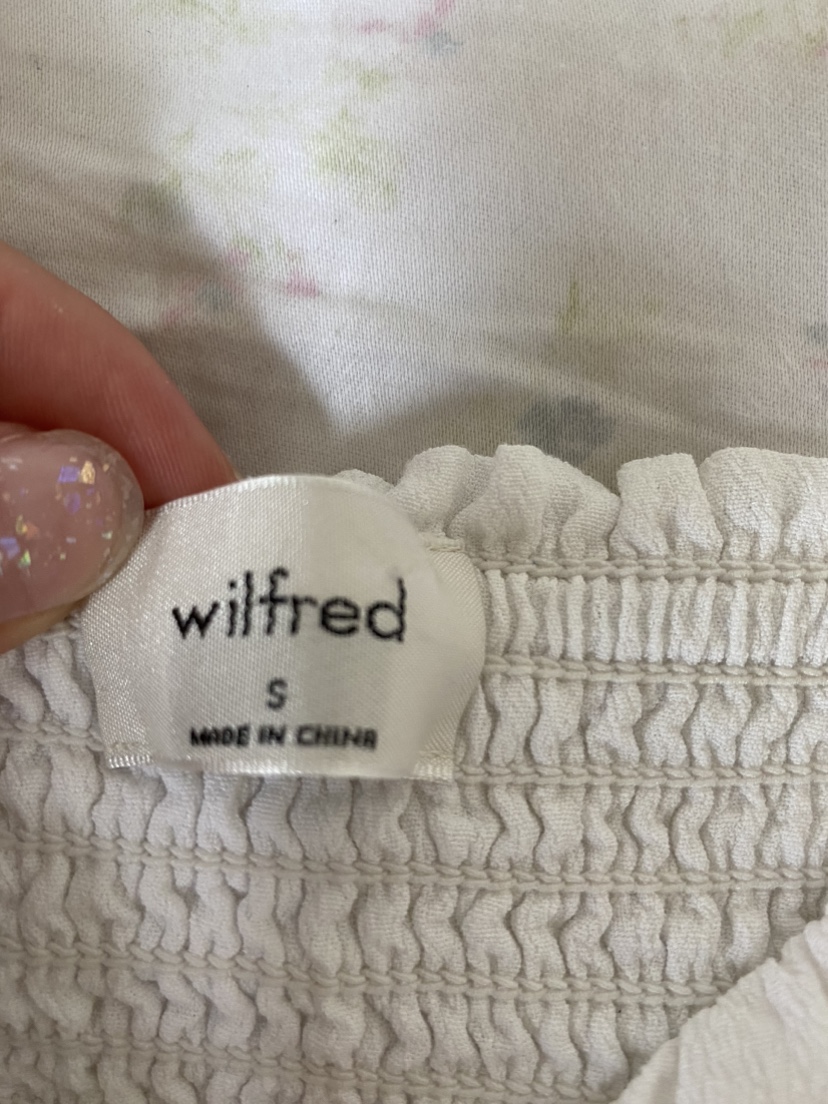 Wilfred White Puff Sleeve Top Size S Aritzia - photo 3
