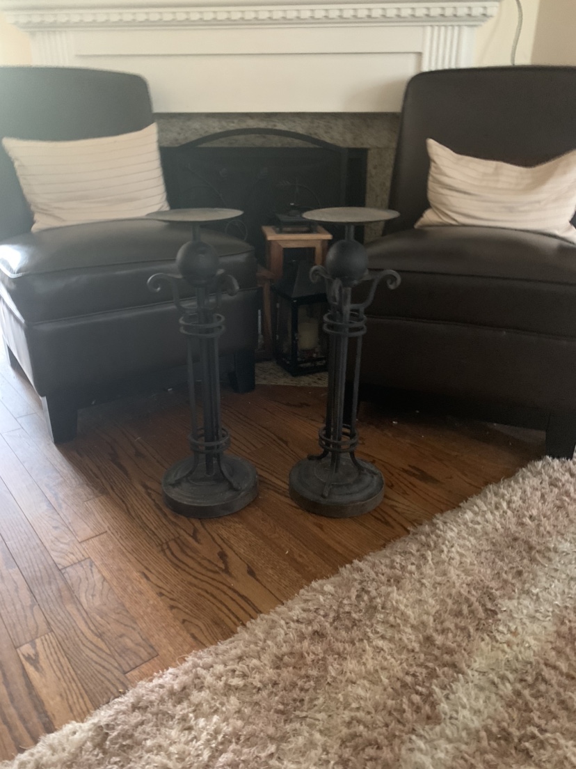 Set of Two Candle Holders. Indoor or outdoor