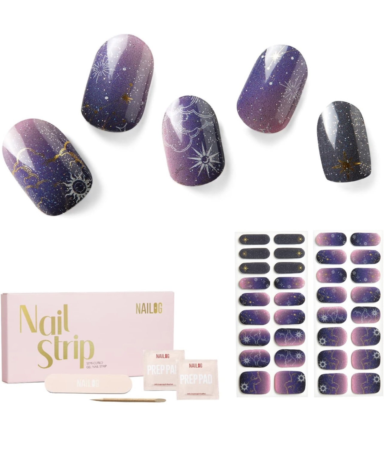NIB Nailog Nail Lamp & Gel Nail Strips image indicator(4)