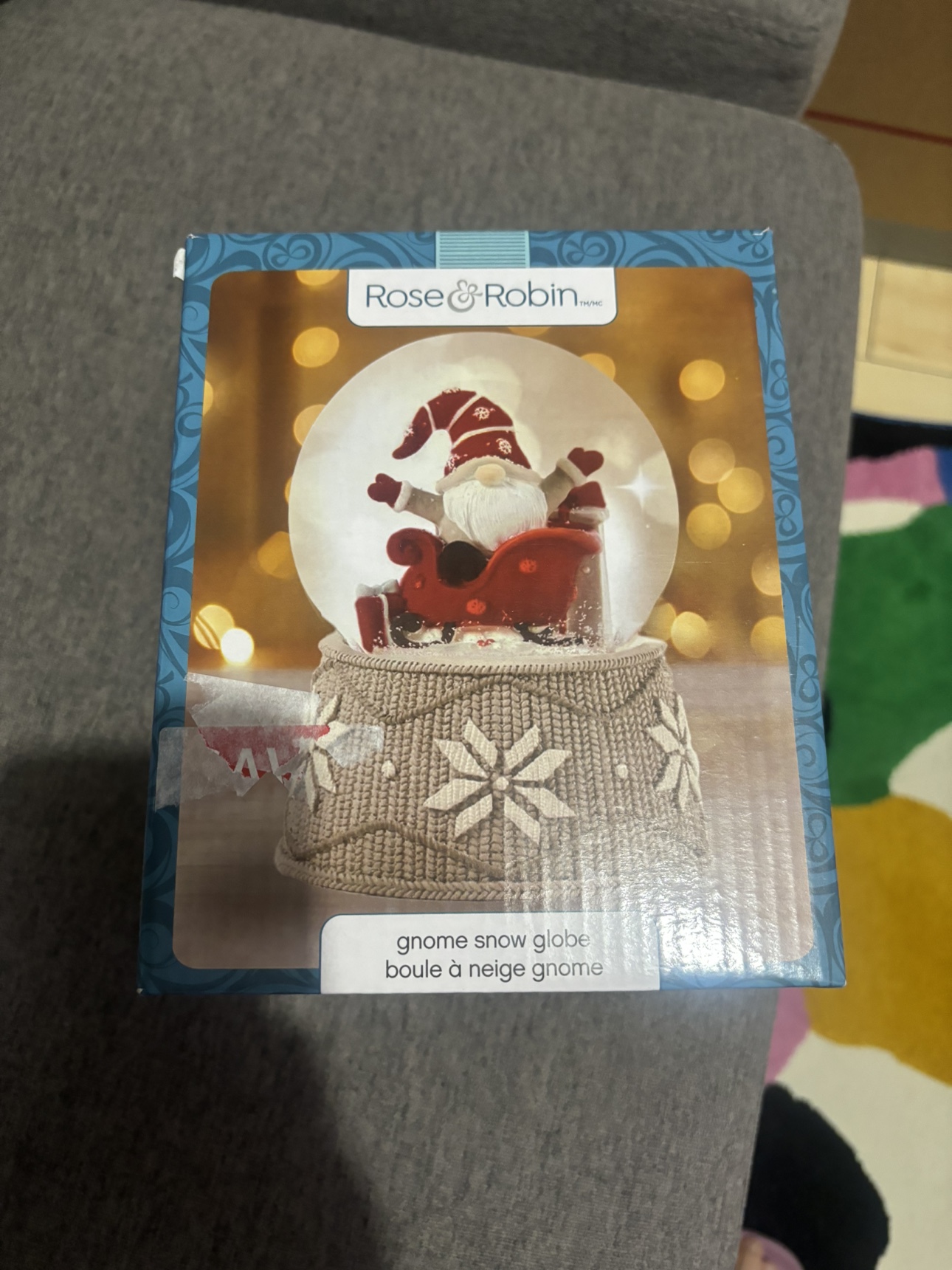 Rose & Robin Gnome Snow Globe thumbnail