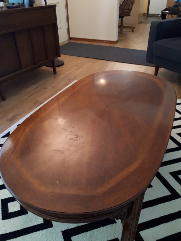 Oval Art Deco Coffee Table - photo 4