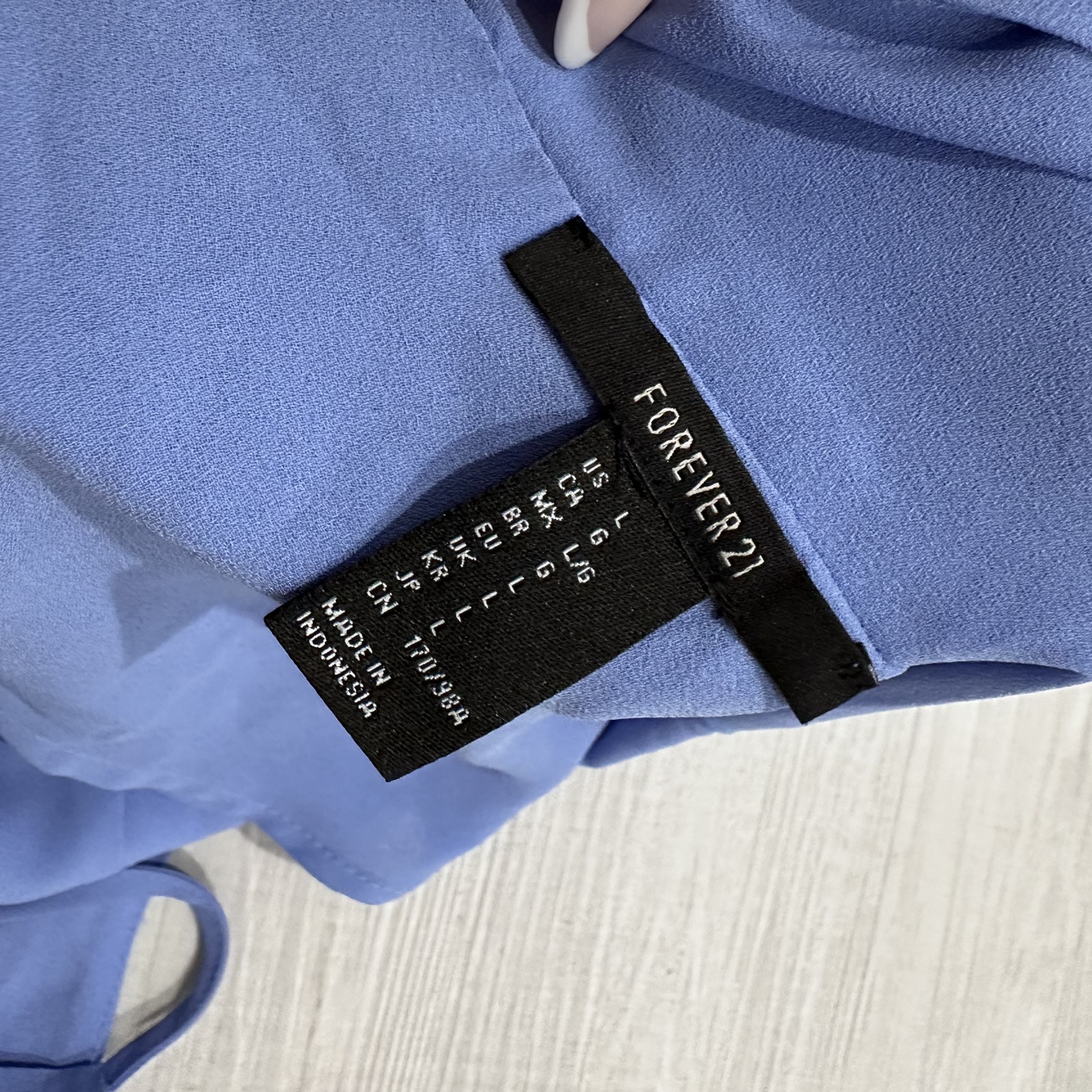 NWT F21 Blue Cami Peplum Top image indicator(4)