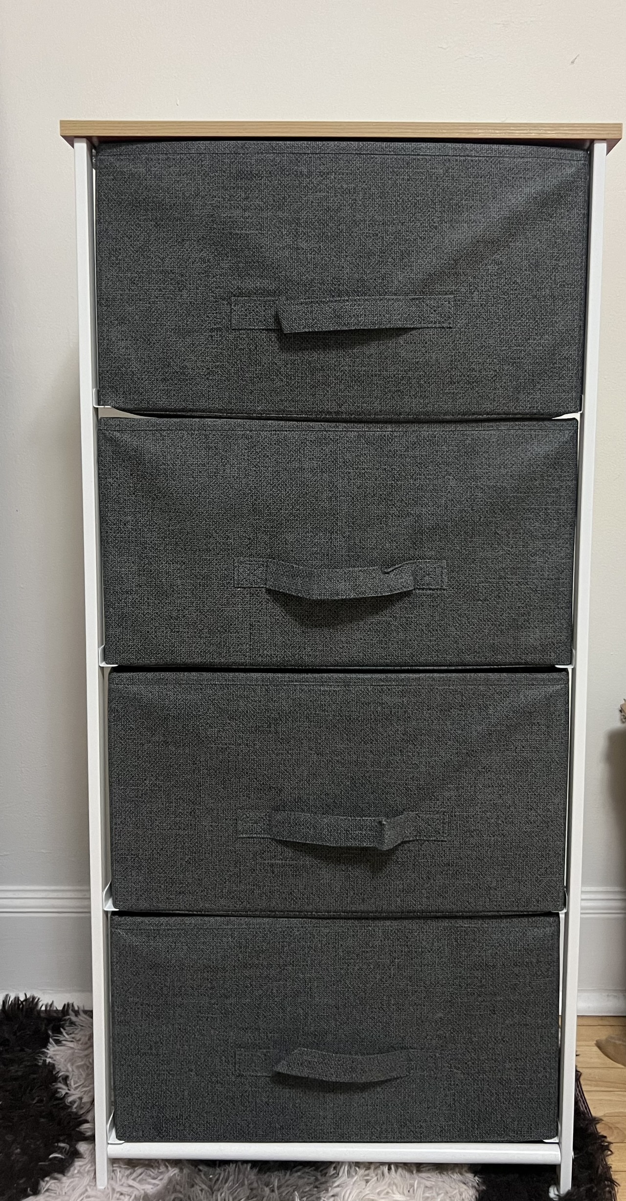 Grey 4-Drawer Clothing Unit