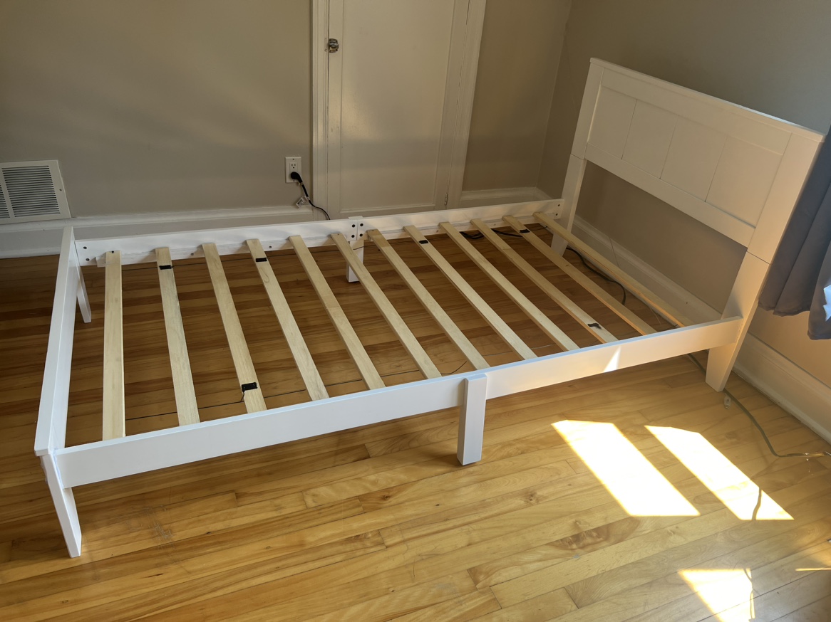 White twin Bed Frame - photo 2