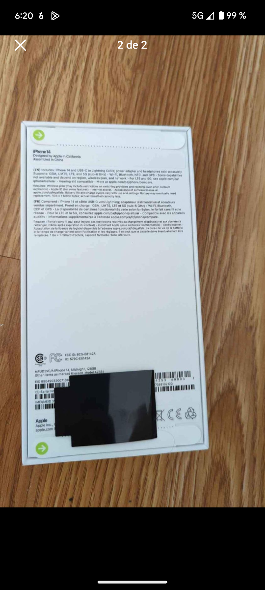 iPhone 14 midnight 128GB NEW brand new sealed - photo 2