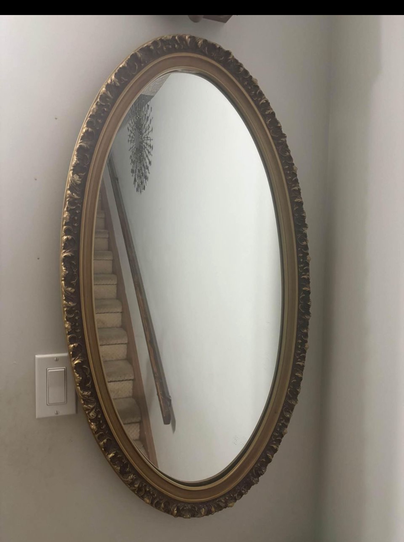Oval Ornate Mirror