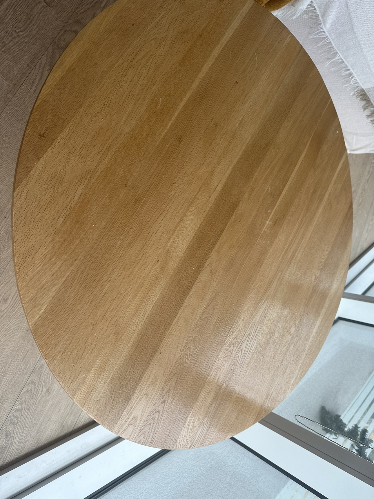 EQ3 extra large solid oak Round Coffee Table - photo 3
