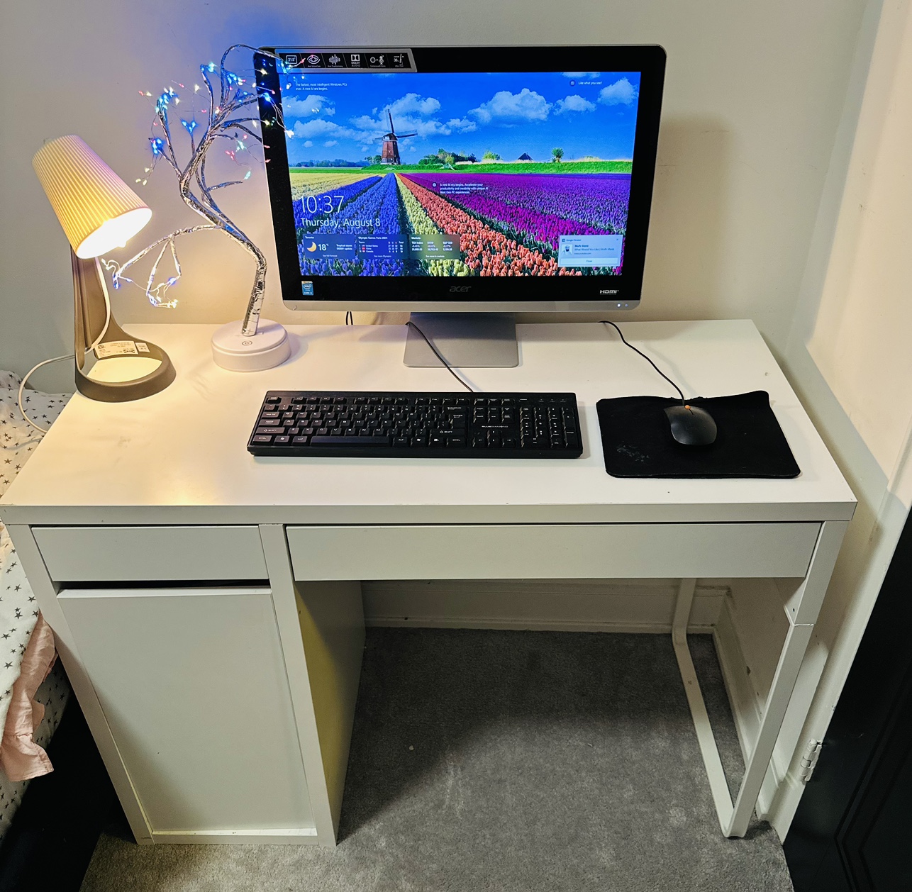 White Desk with Drawer thumbnail