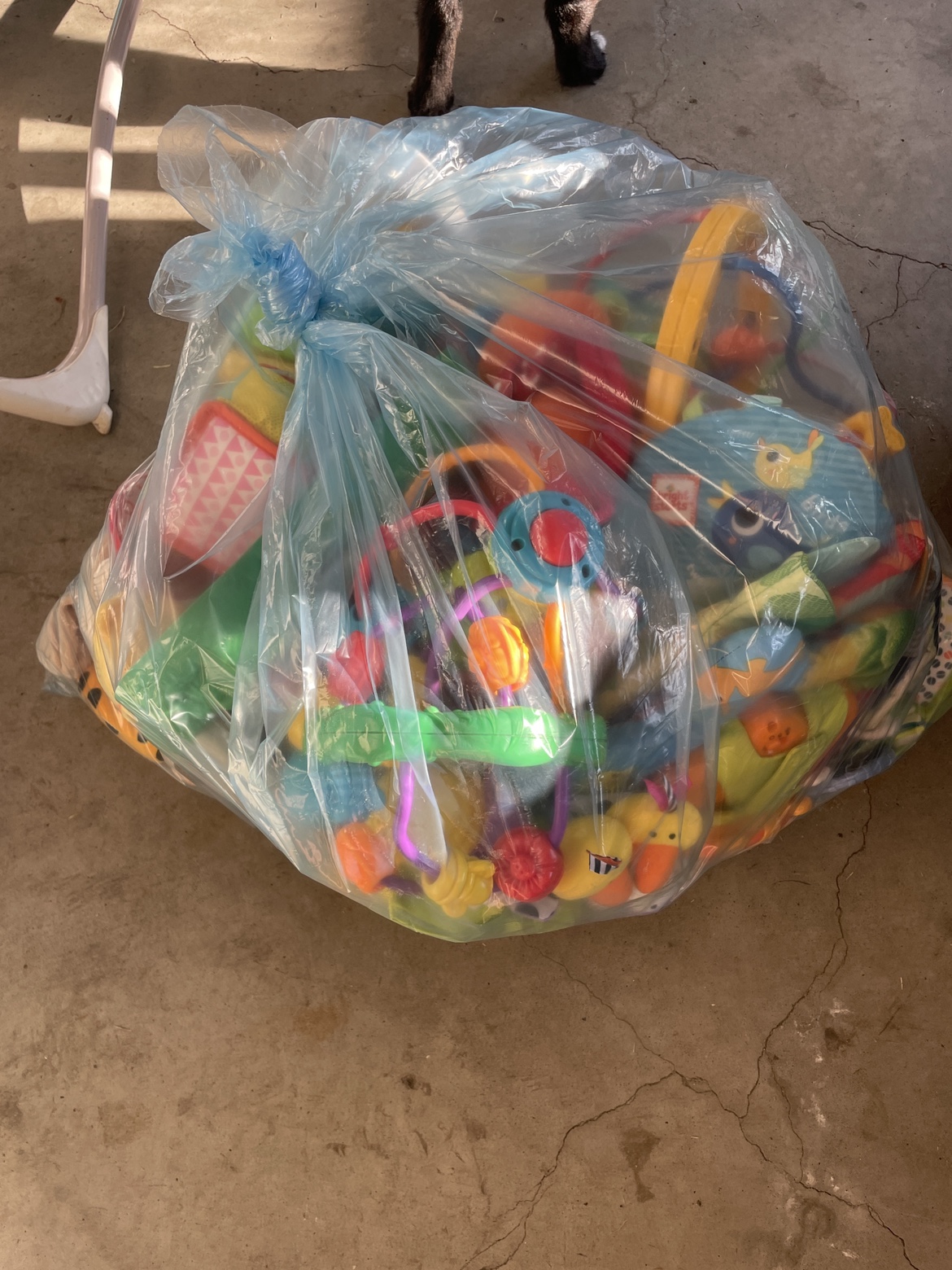 Bag of baby toys