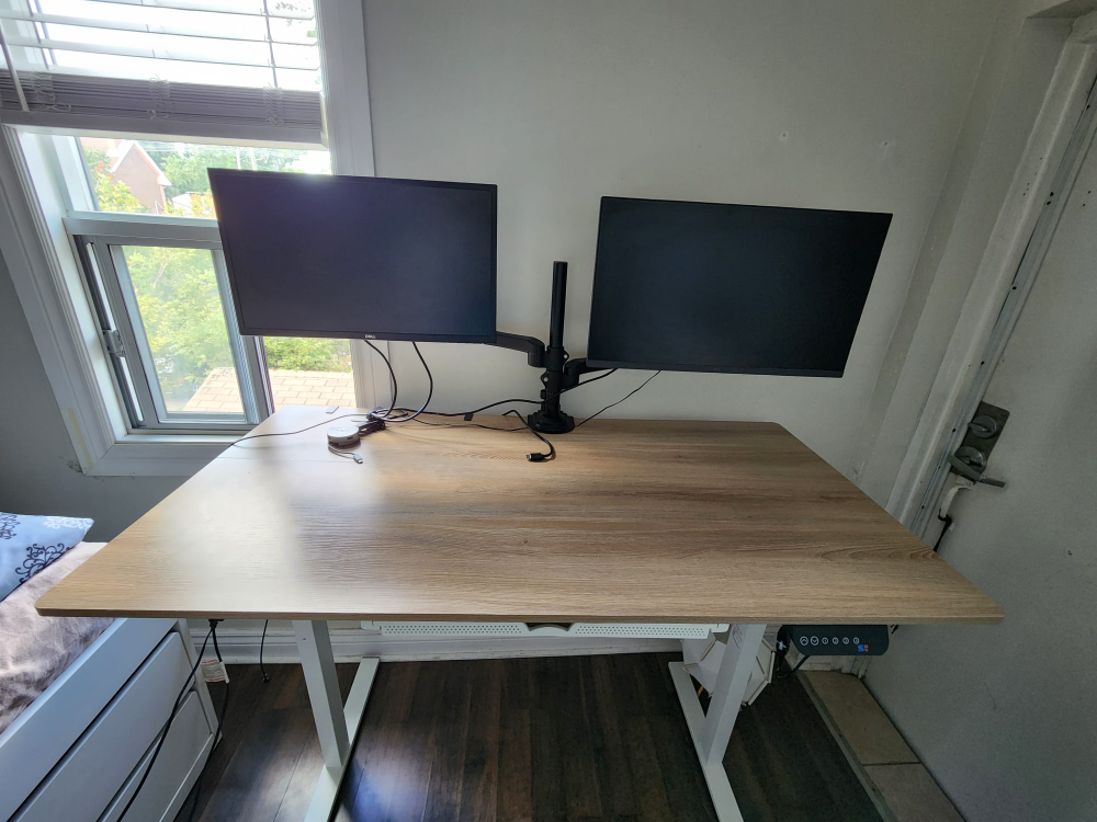 Electric Standing Desk and single LG Monitor with monitor stand - photo 3